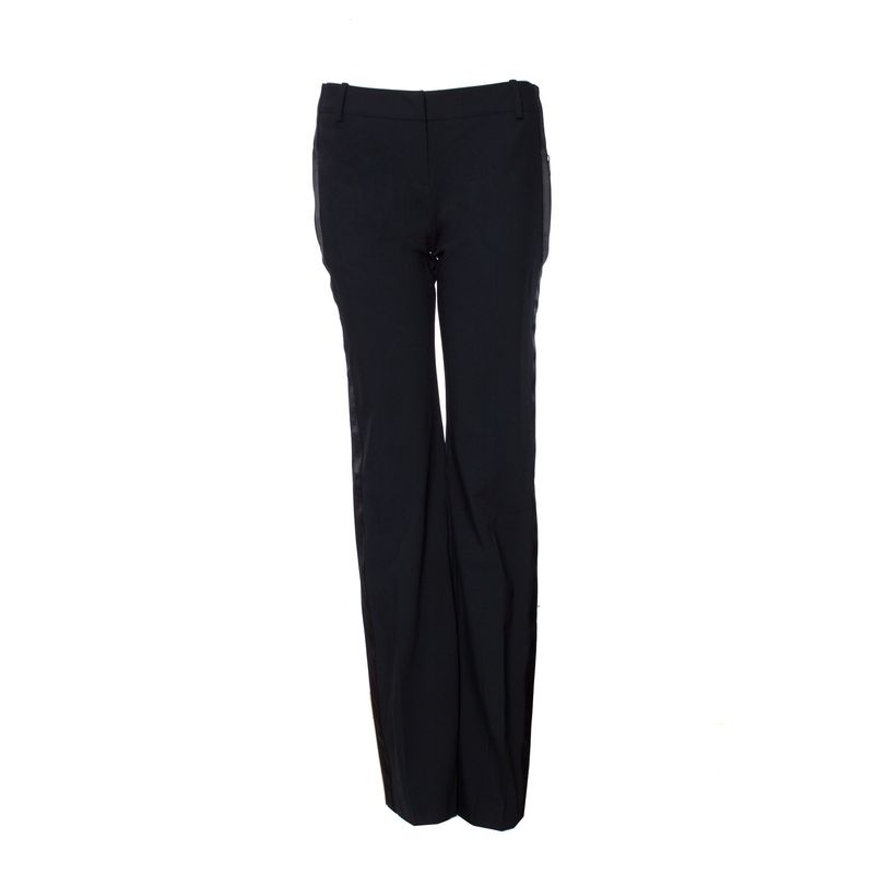 Dior Black Pantalon With Satin Piping.